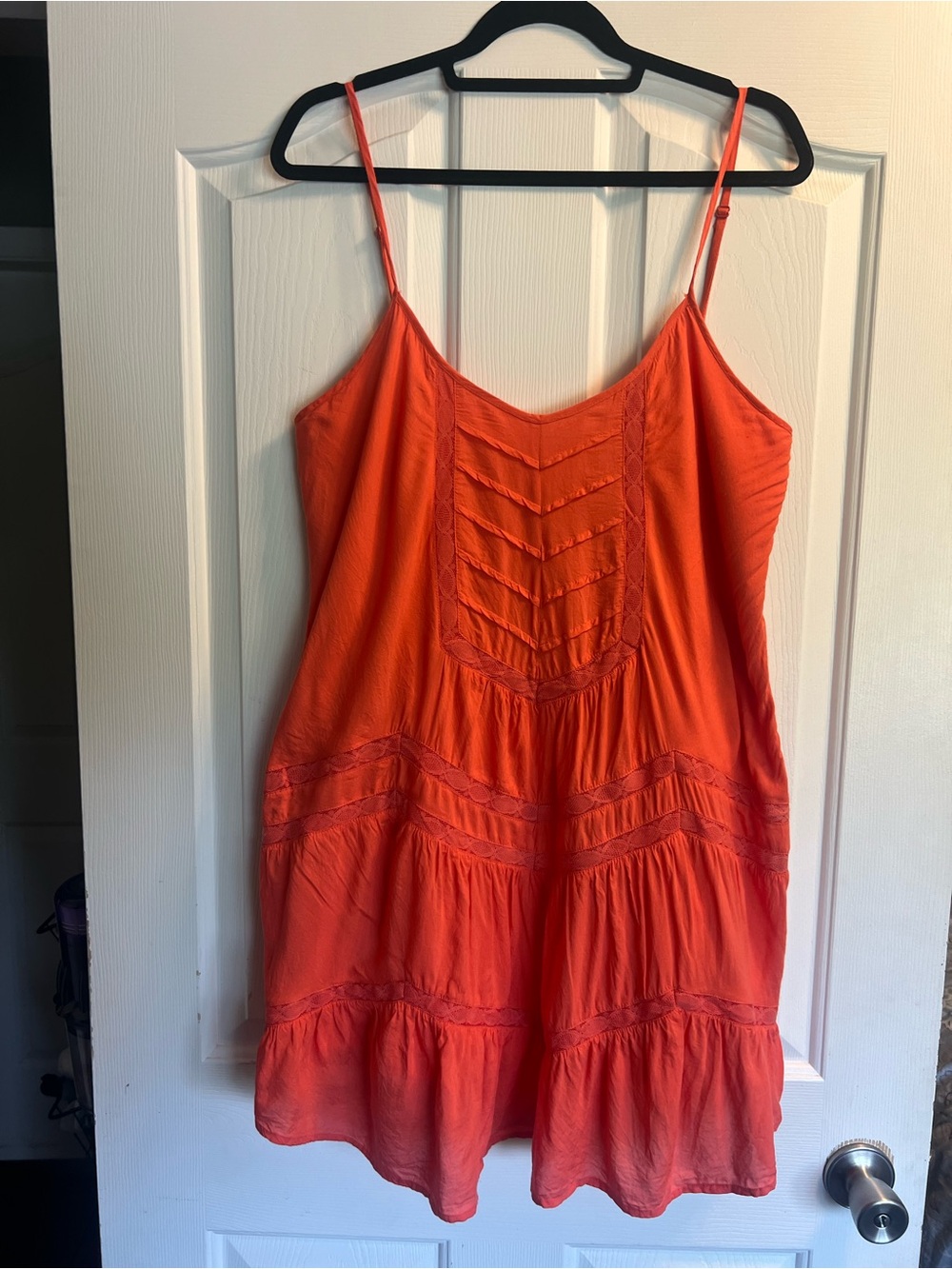 Volcom Orange Lightweight Sundress/Coverup with Lace Trim